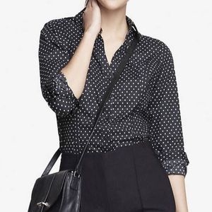 NWT Express Essential Shirt - Polka dot